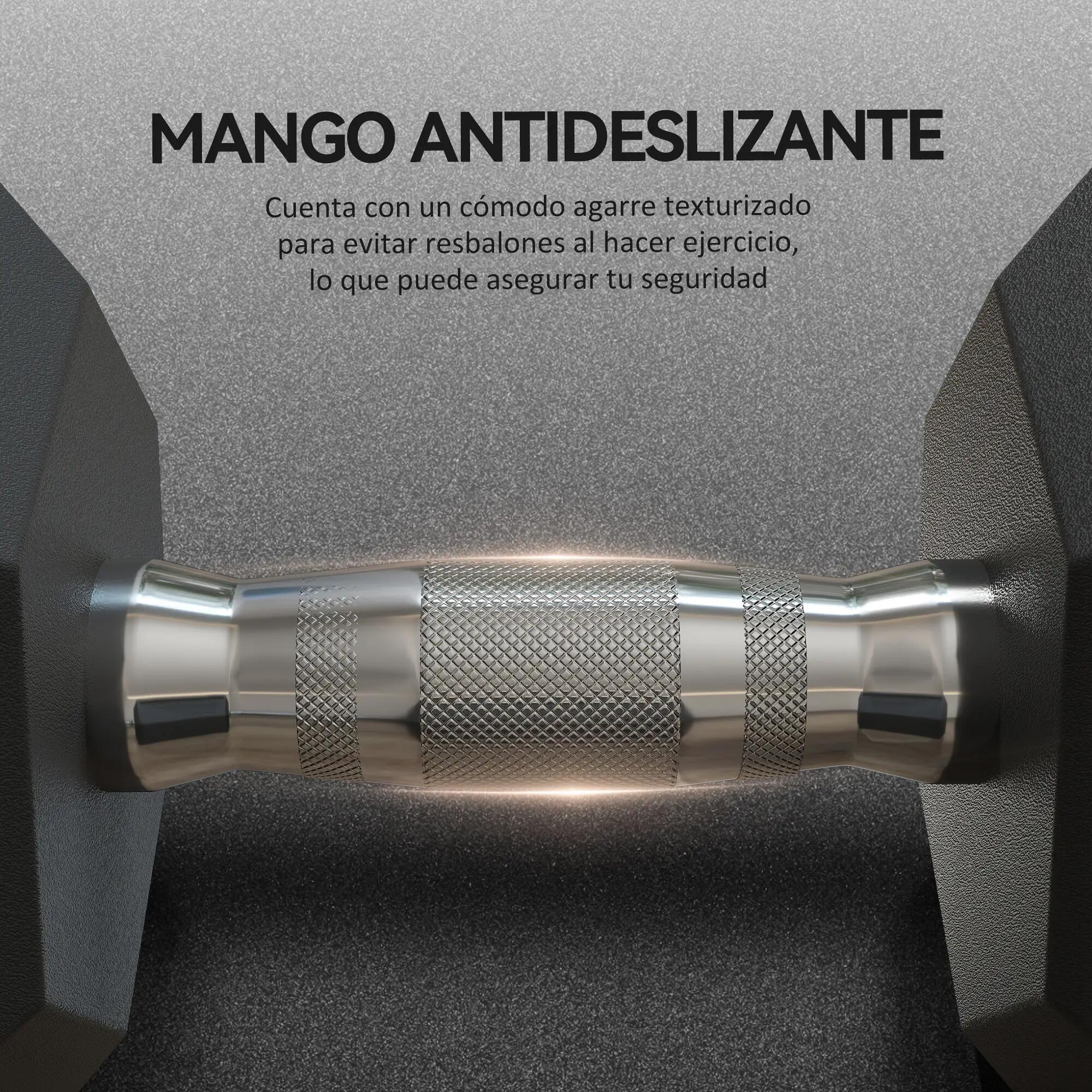 Haltère hexagonale de 15 kg avec barre de connexion en métal pour l'entraînement 7/9