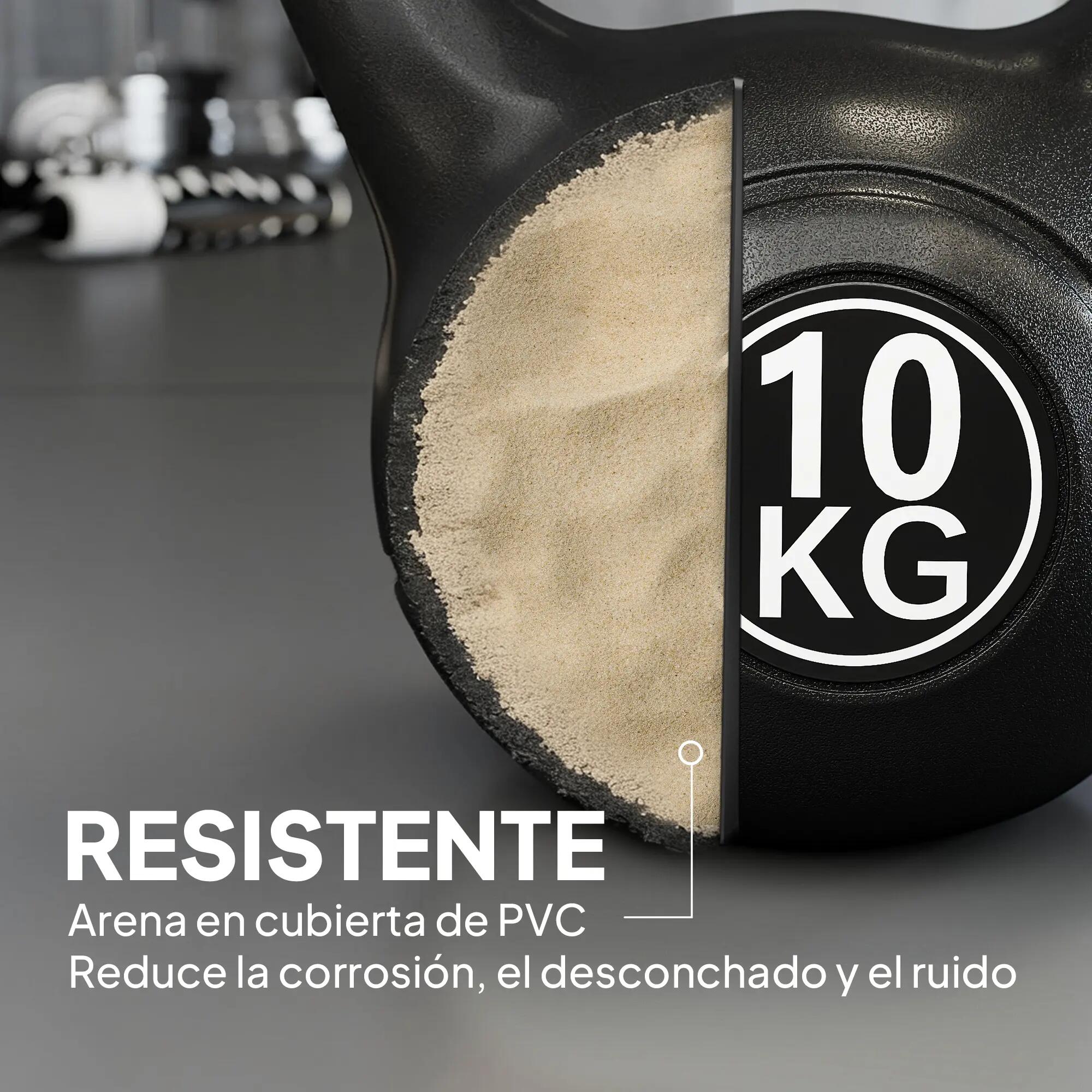 Kettlebell de 10 kg rempli de sable avec large poignée antidérapante pour l'entr 7/9