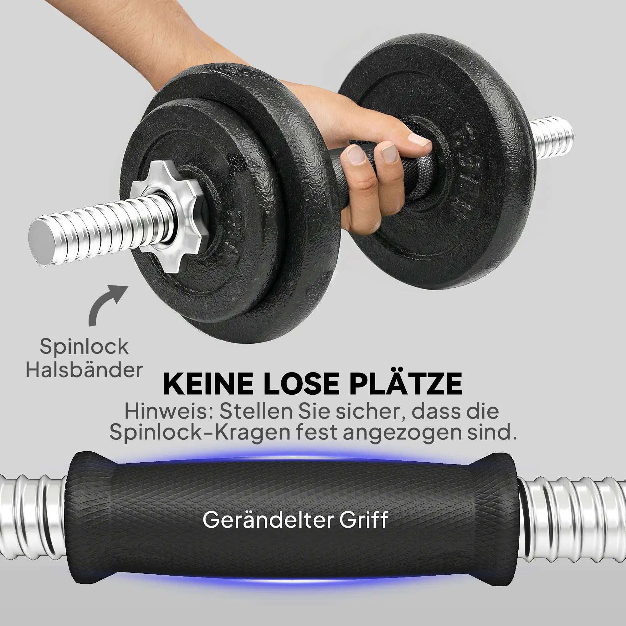 Ensemble d'haltères 2 en 1 : haltères et barres, réglables jusqu'à 20 kg, avec p 7/9