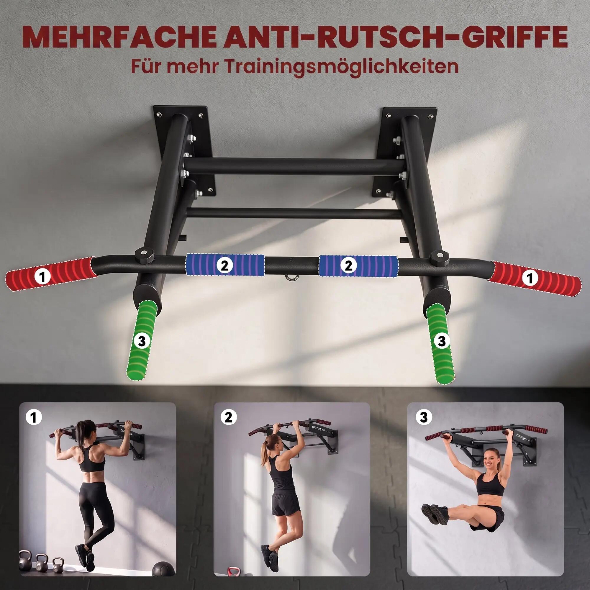 Barre de traction pliable avec poignées antidérapantes, fixation murale, charge 8/9