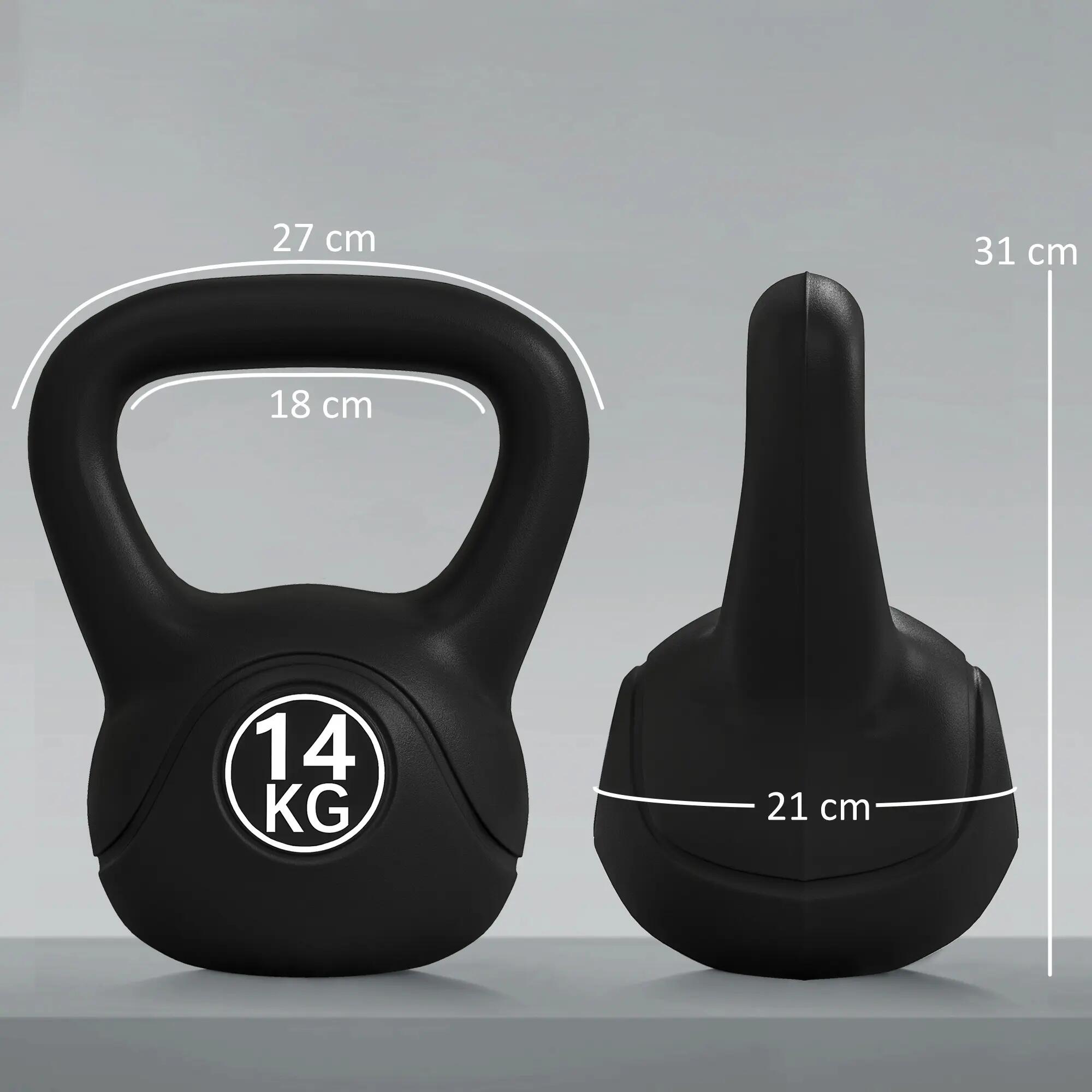Kettlebell 14 kg, haltère avec poignée ergonomique, haltère à boule, musculation 5/9
