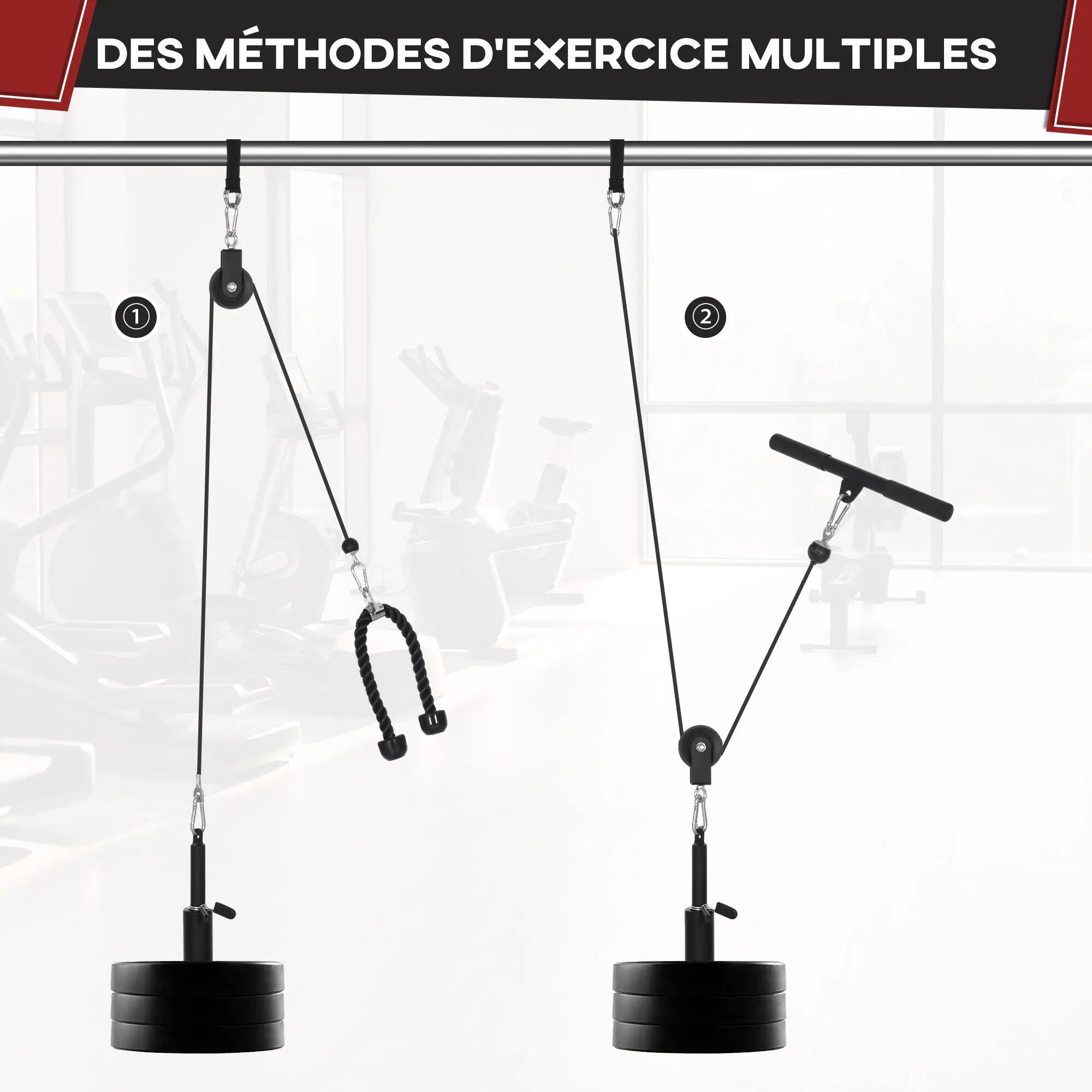 Système de poulie d'entraînement des triceps pour traction LAT biceps, triceps, 8/9