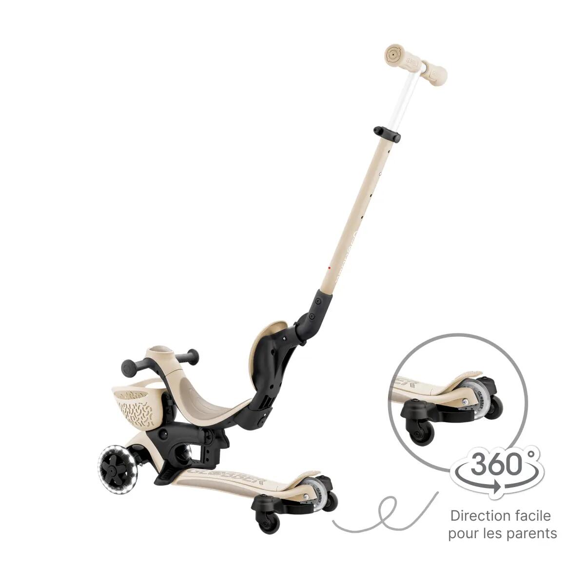 Trottinette évolutive GO-UP BABY LIGHTS 360 - Taupe 4/7