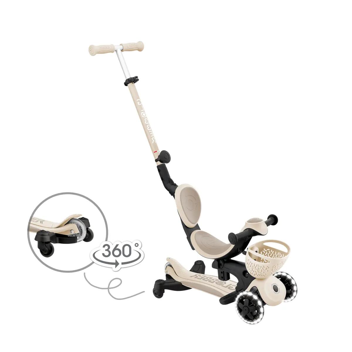 Trottinette évolutive GO-UP BABY LIGHTS 360 - Taupe 2/7