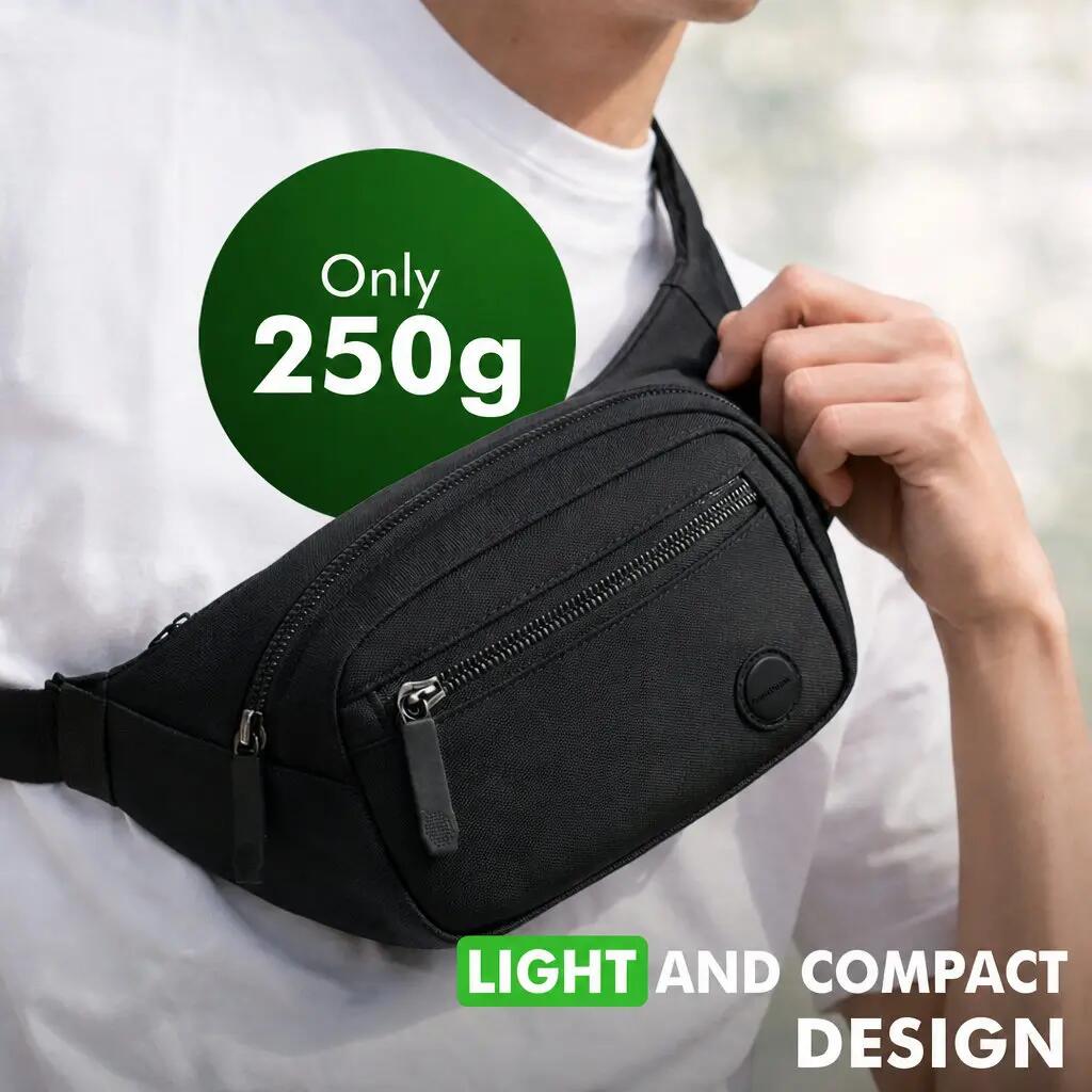 RFID-Bauchtasche, wasserabweisend, schwarz 4/6