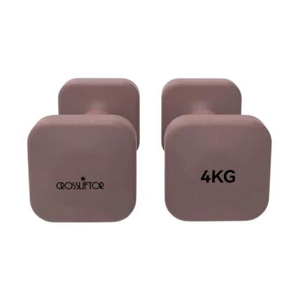 Haltères Carré PVC - Paire 4 kg