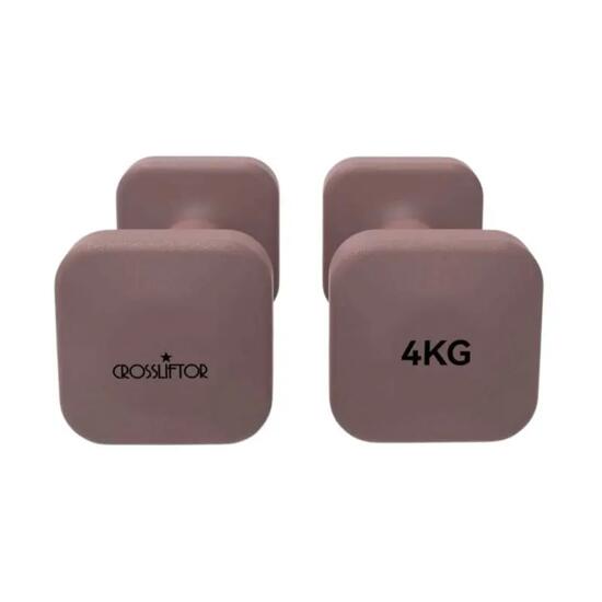Haltères Carré PVC - Paire 4 kg