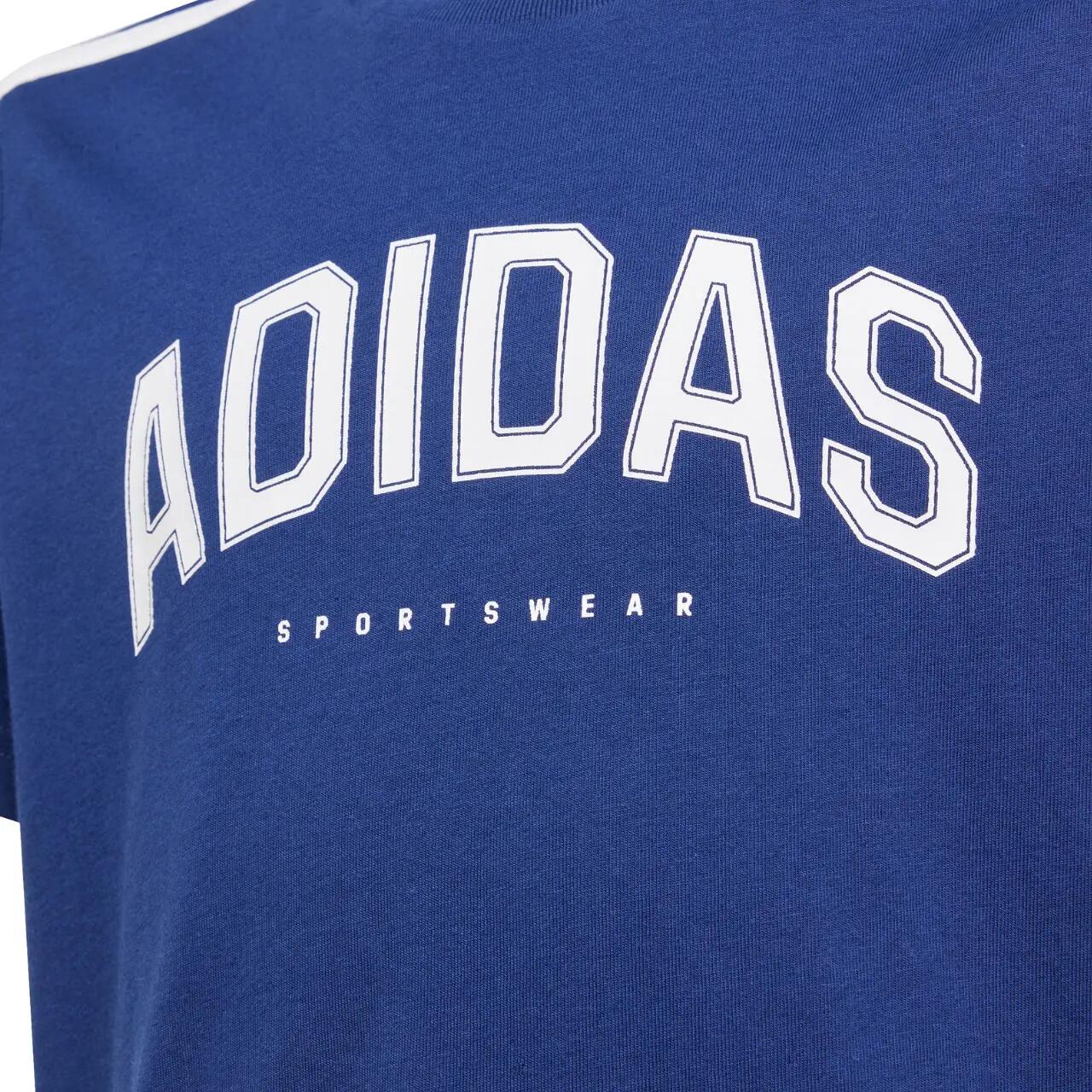 T-shirt enfant ADIDAS 100% coton, col rond, coupe standard 3/5