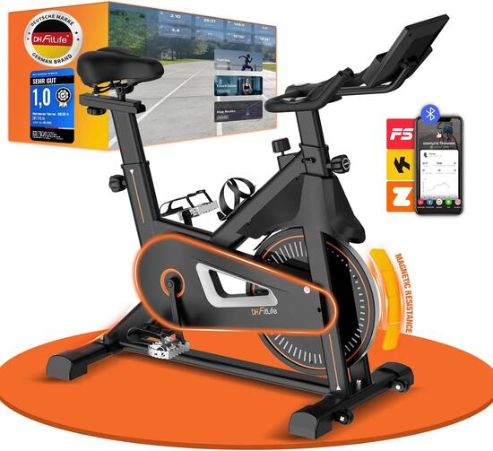 Vélo d’Appartement Magnétique Silencieux, Écran Numérique, Appli & écran LED