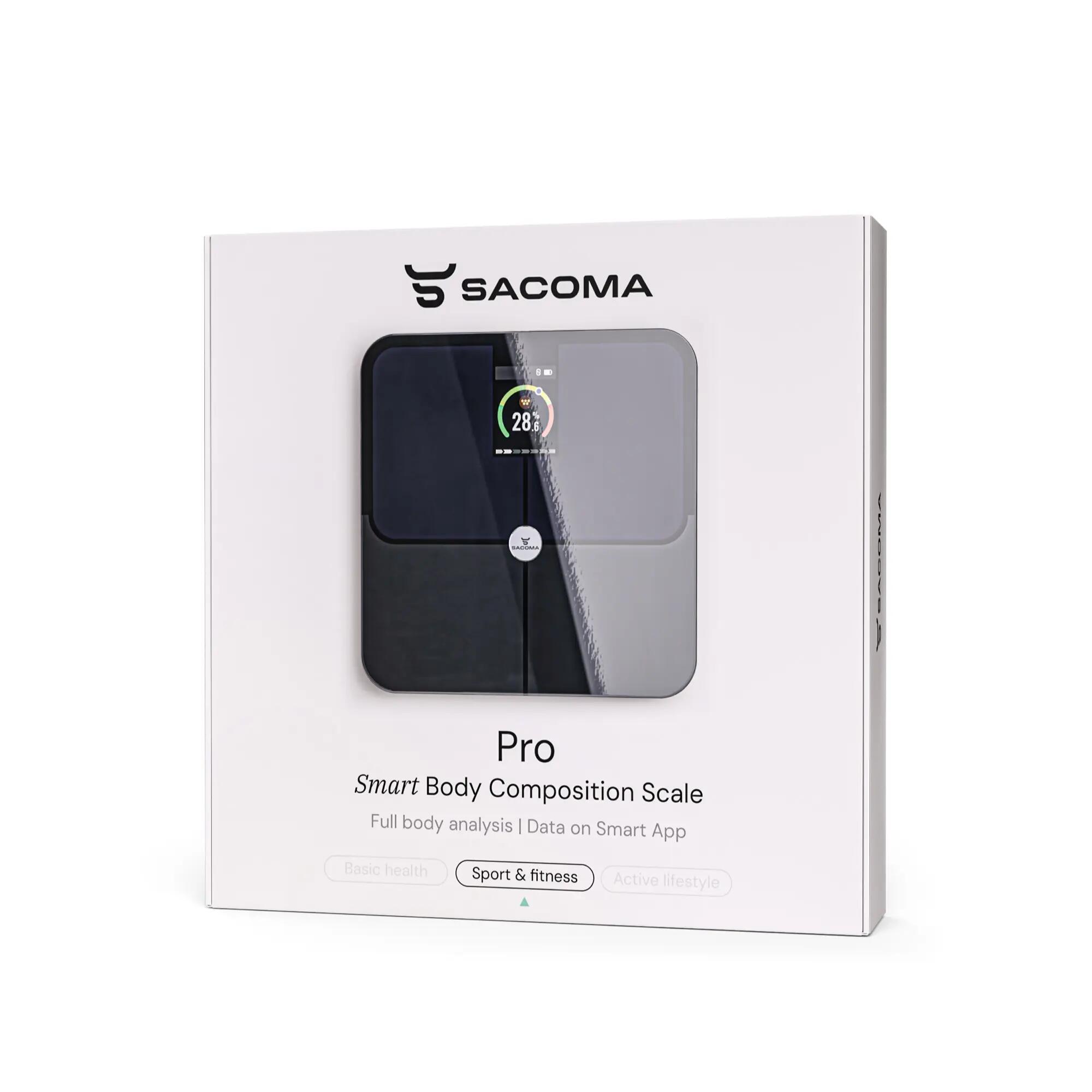 Pèse-personne Connecté Analyse Corporelle Écran Couleur TFT Bluetooth Sacoma Pro 8/8