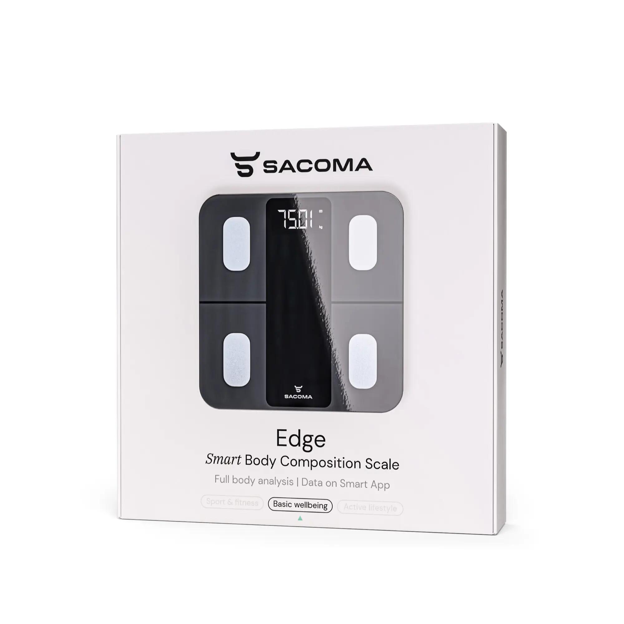 Pèse-personne Connecté Analyse Corporelle Écran LED Bluetooth Sacoma Edge 8/8