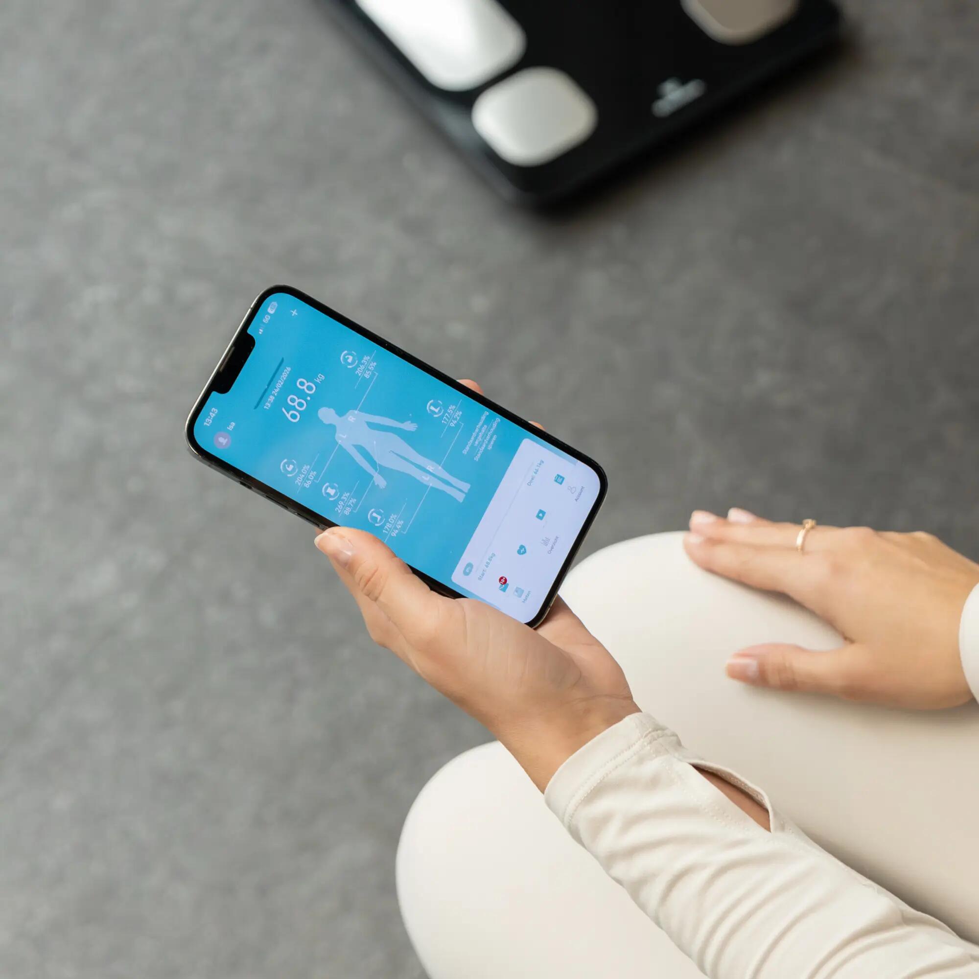 Pèse-personne Connecté Analyse Corporelle 8 Électrodes Poignée Sacoma Sensor 5/8