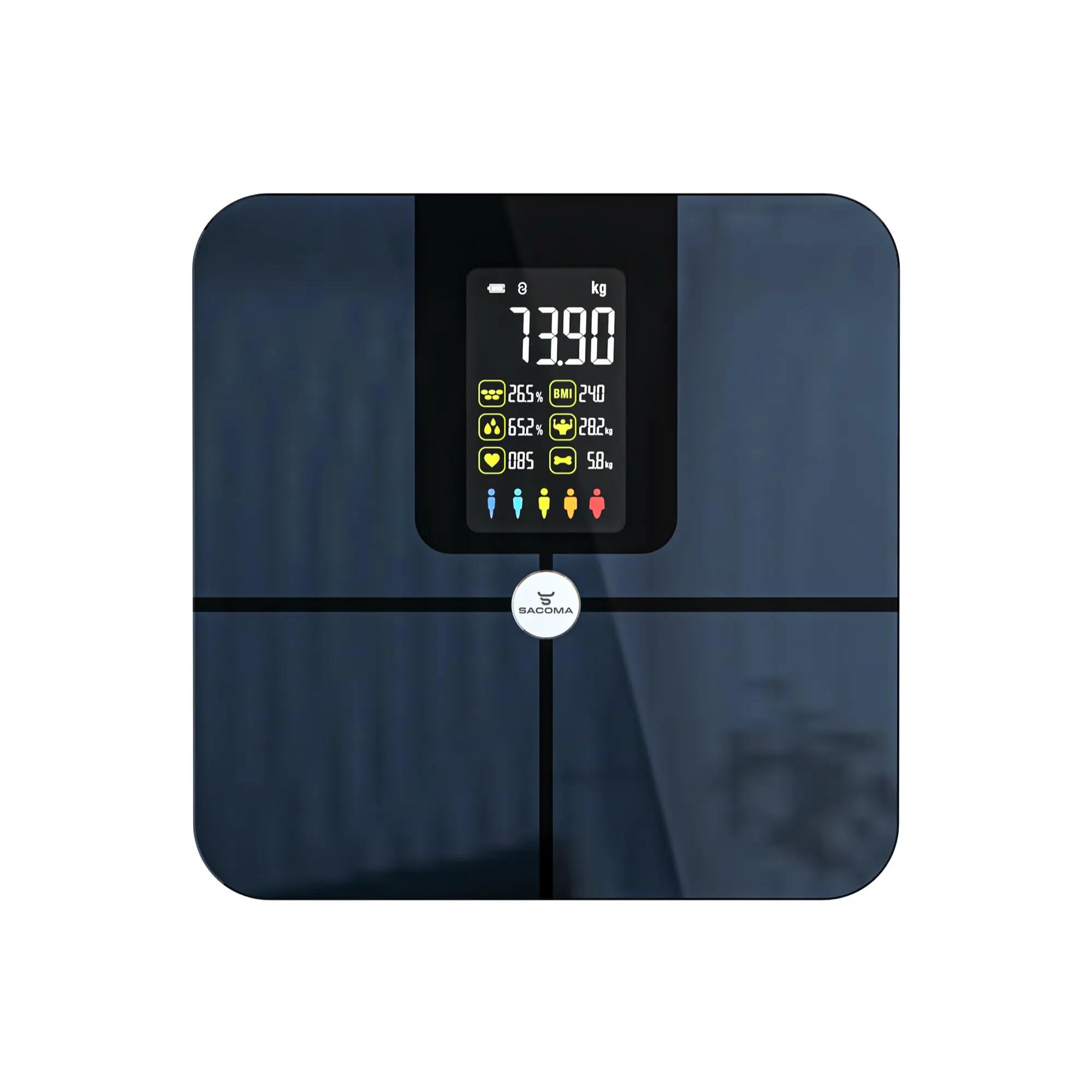 Pèse-personne Connecté Analyse Corporelle Écran LED Bluetooth Sacoma Original 2/8
