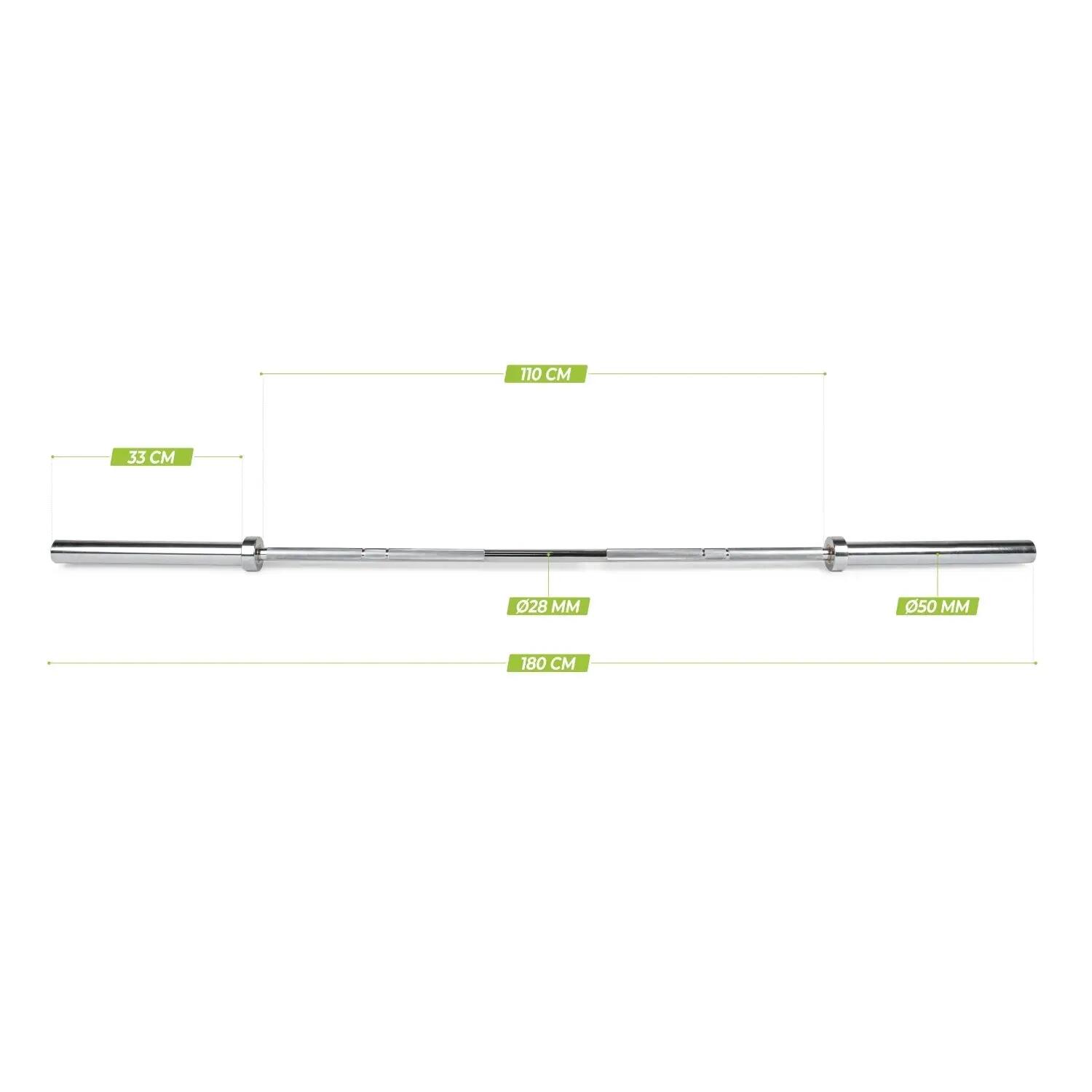 Olympische Halterstang - 50 mm - 180 cm 3/6