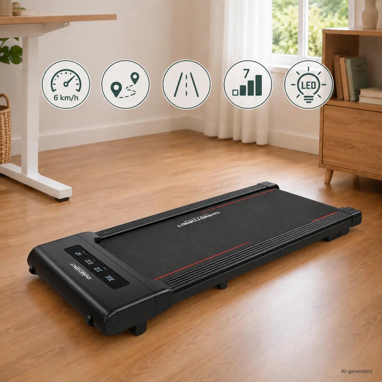 Tapis de marche - Walking Pad - jusqu'à 6 km/h - Bluetooth - en pente - 4.1 3/11