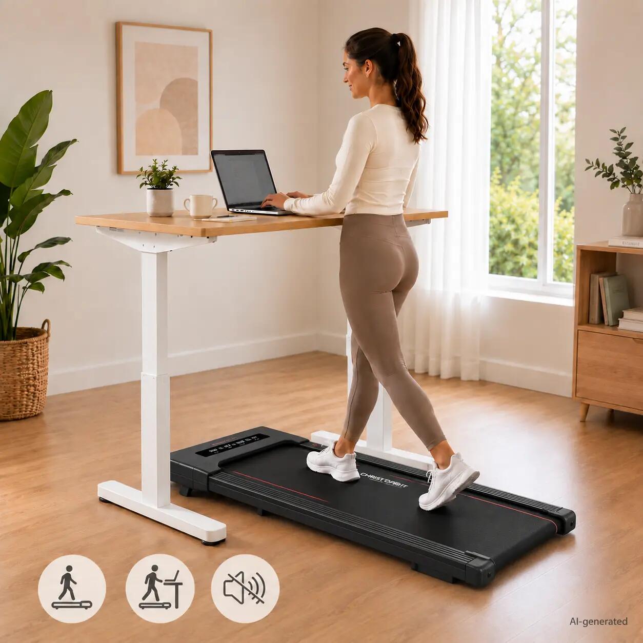 Tapis de marche - Walking Pad - jusqu'à 6 km/h - Bluetooth - en pente - 4.1 2/11