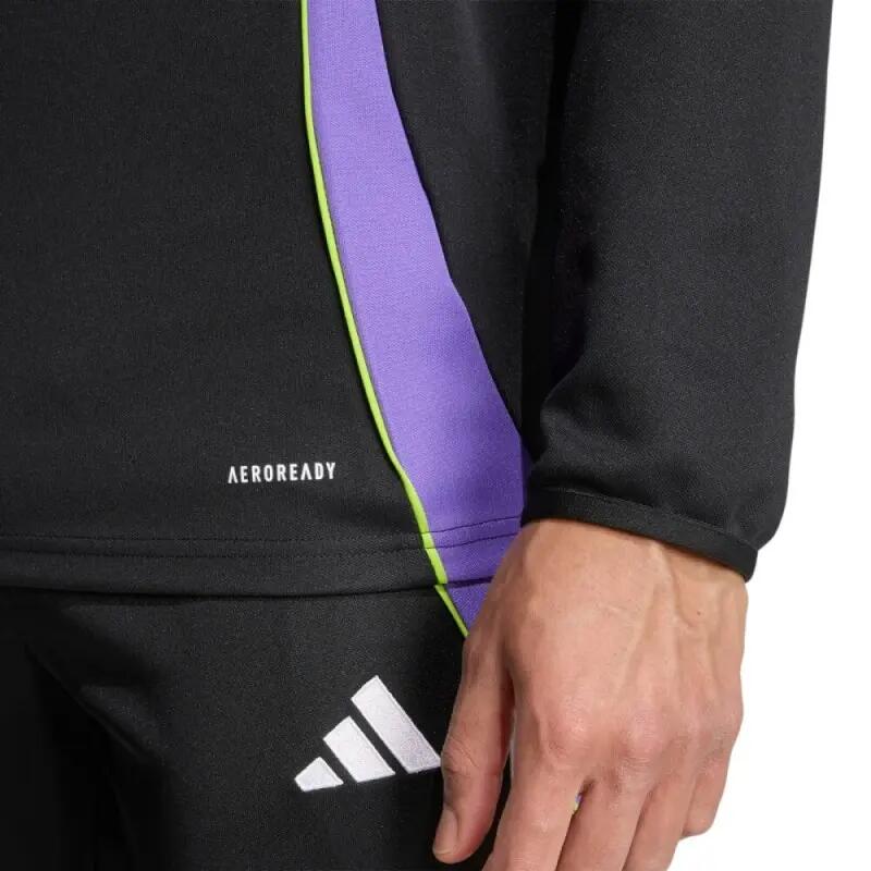 Bluza męska Adidas czarna, slim fit, AEROREADY, zamek na piersi 3/5