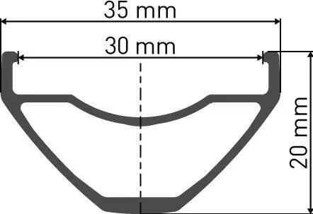 Obręcz przedniego koła z osią przelotową DT Swiss M1900 Boost Tubeless Ready Dis 2/4
