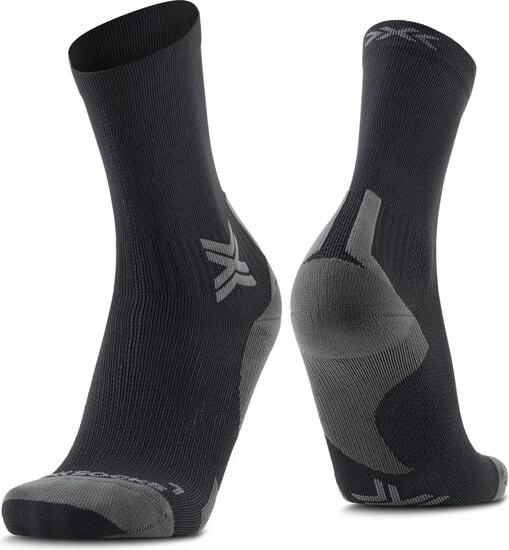 X-Socks Run Discover Crew sokken, zwart/grijs