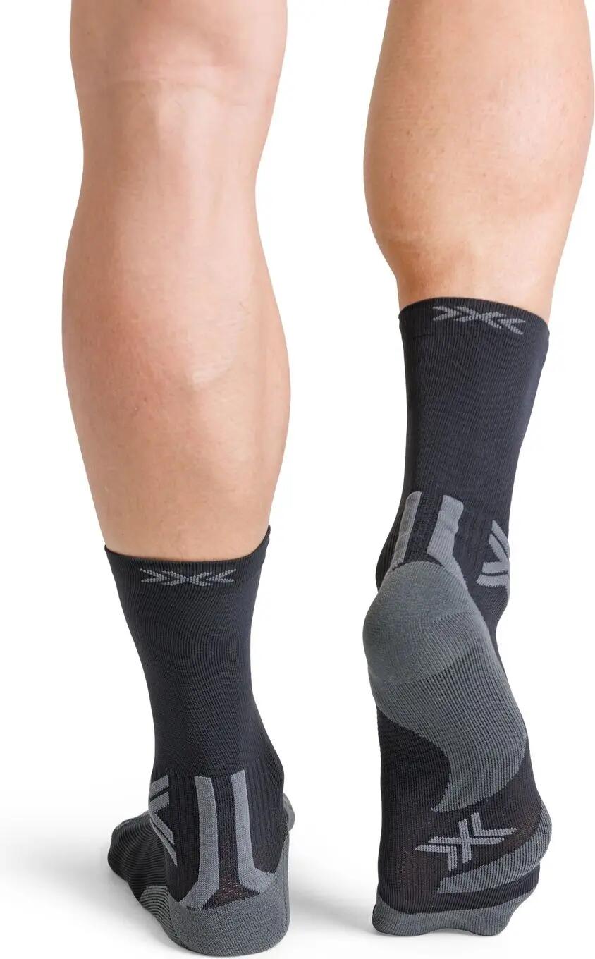 Calcetines X-Socks Run Discover Crew Black/Charcoal running Unisex Gris X-BIONIC 4/4
