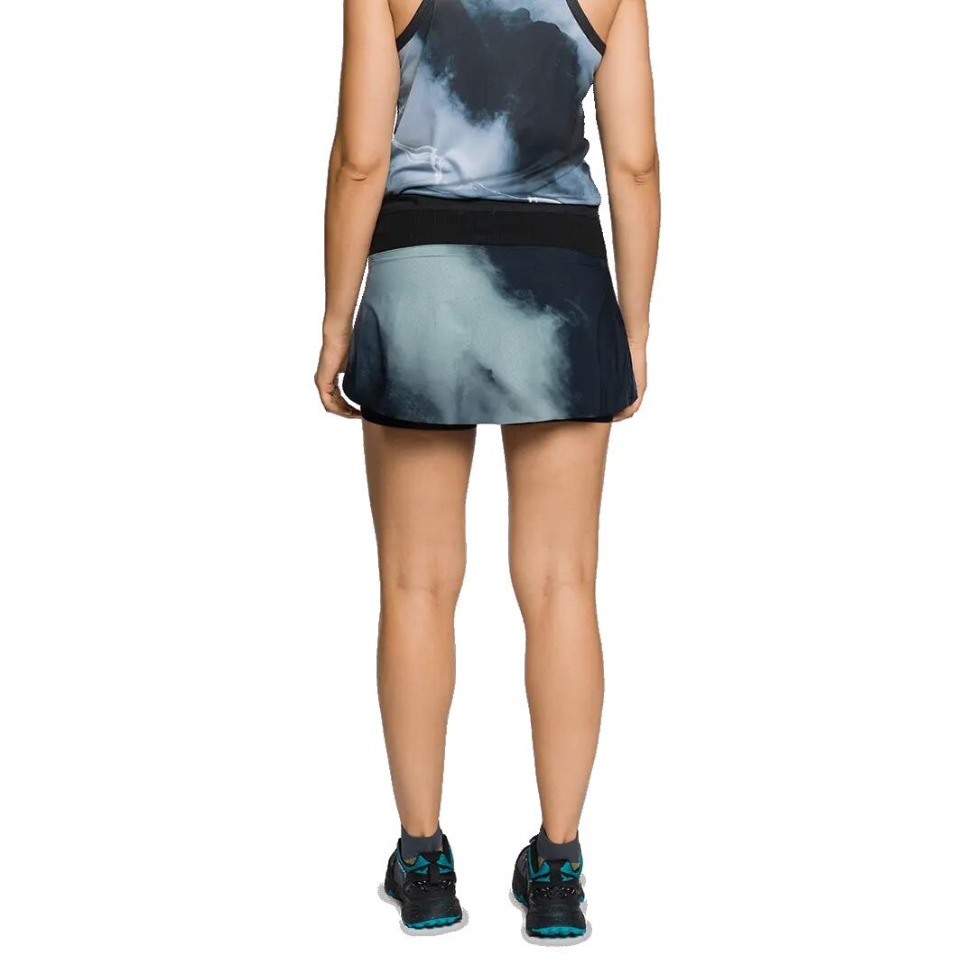 Falda de Trail Running para Mujer Trangoworld Oulettes Negro/Negro 3/5