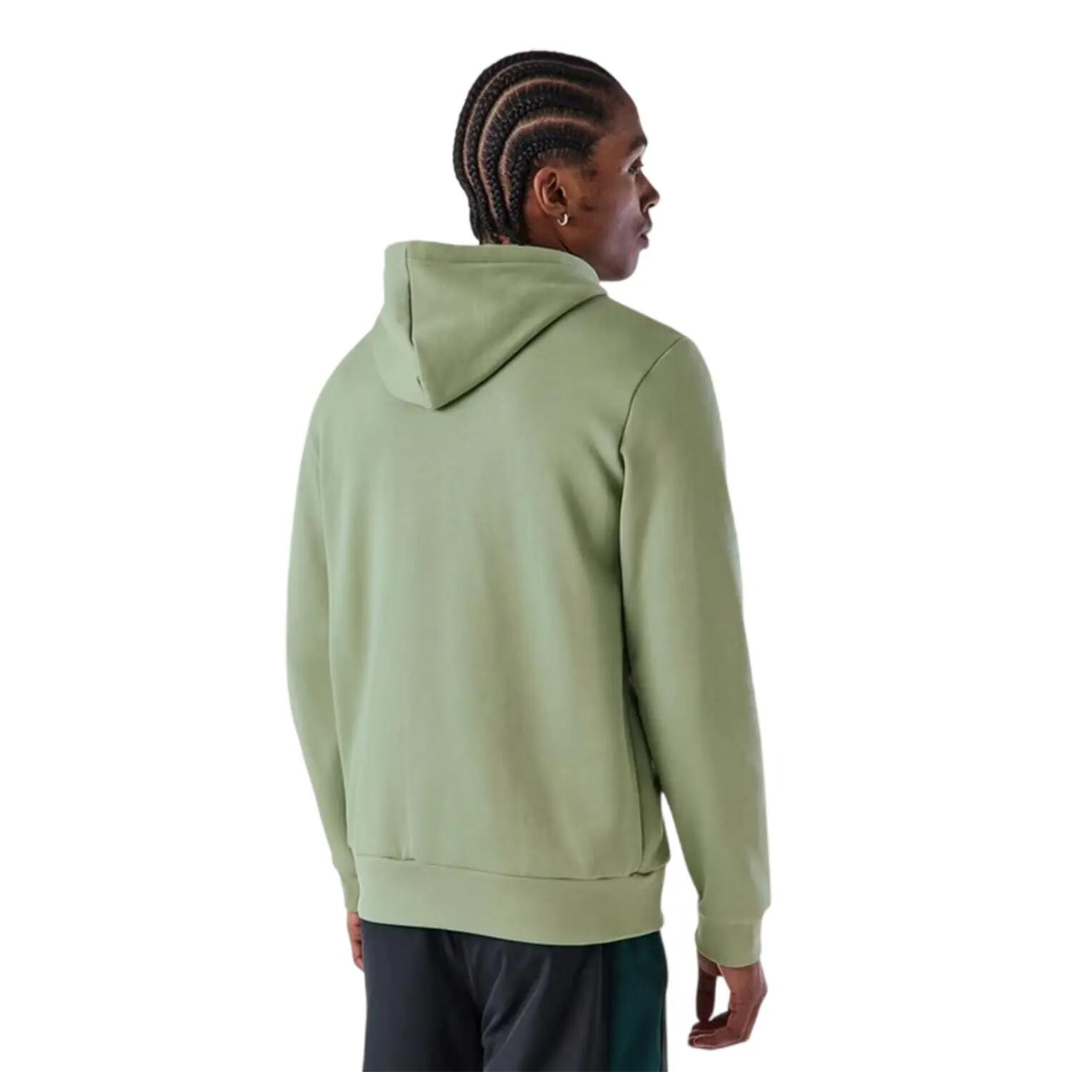Herenhoodie met volledige ritssluiting van katoenmix en basic logo (Tijm Groen) 4/7