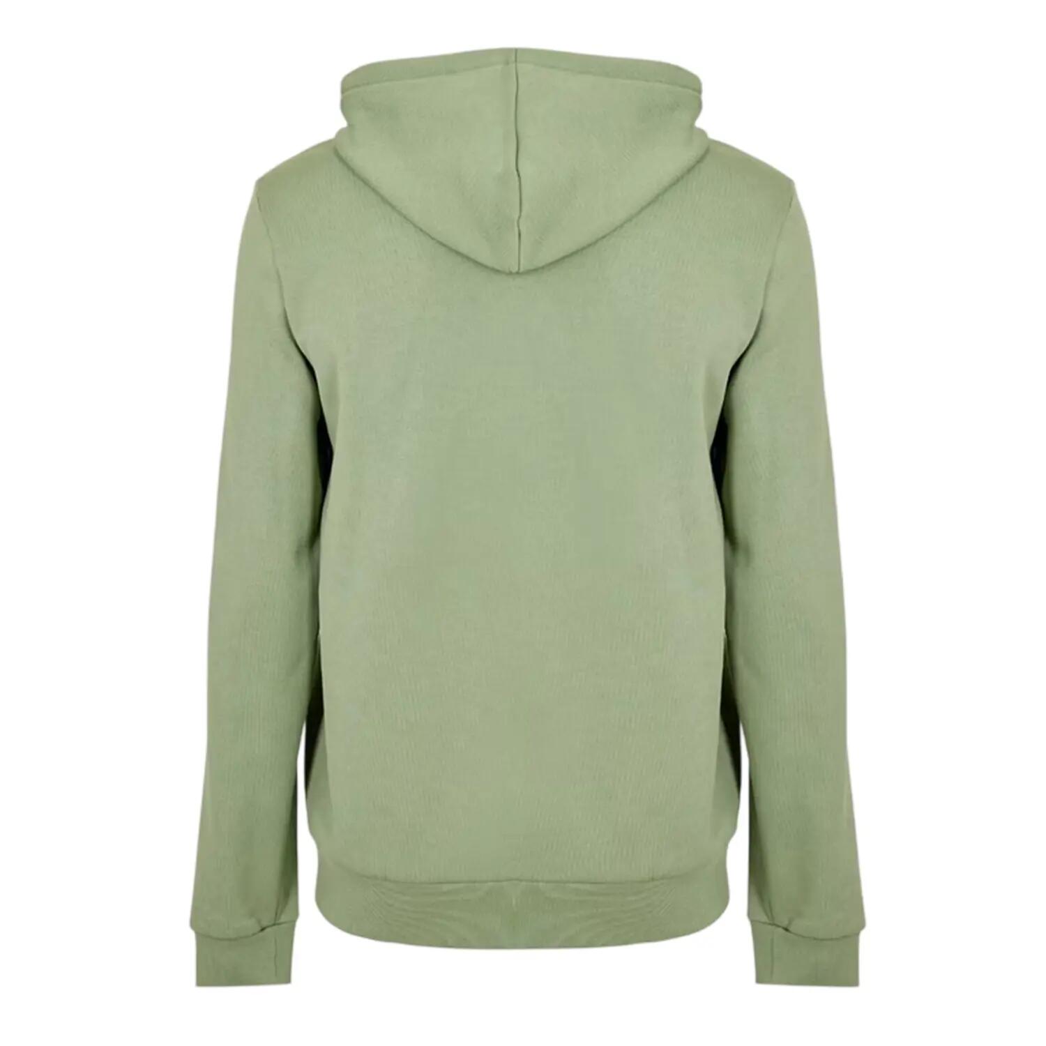 Herenhoodie met volledige ritssluiting van katoenmix en basic logo (Tijm Groen) 3/7