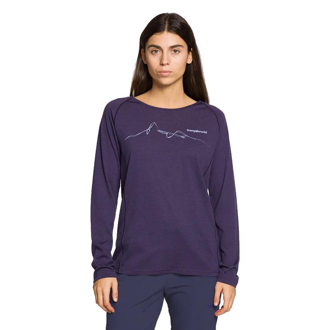 Camiseta manga larga para Mujer Trangoworld Meru Morado 4/5