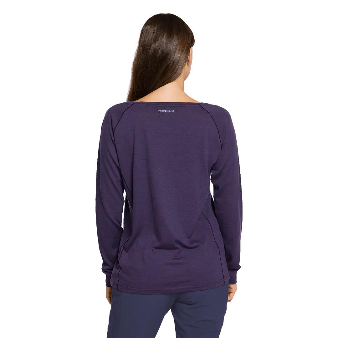 Camiseta manga larga para Mujer Trangoworld Meru Morado 3/5