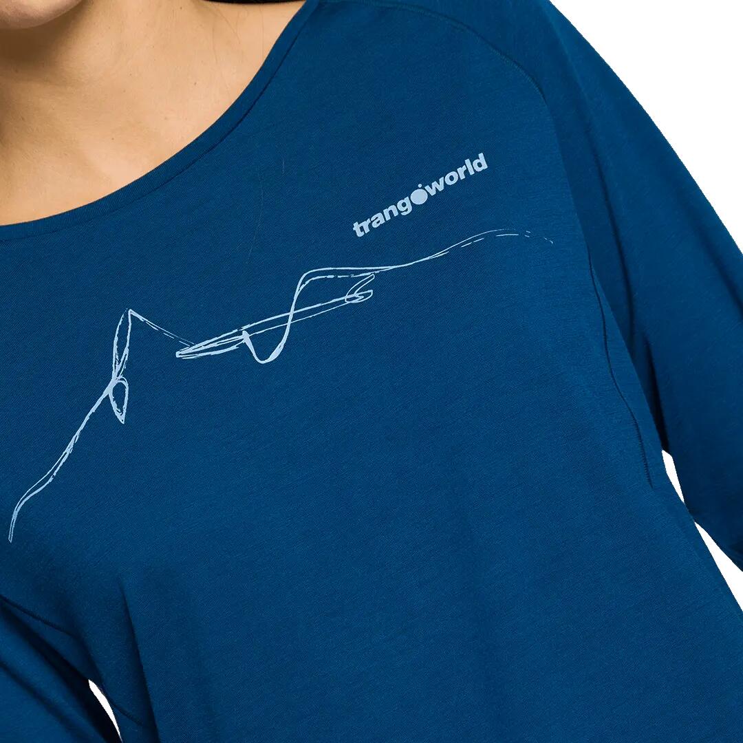 Camiseta manga larga para Mujer Trangoworld Meru Azul 6/6
