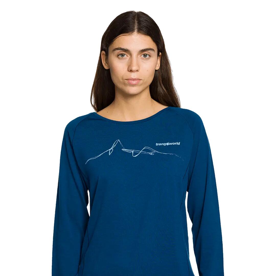 Camiseta manga larga para Mujer Trangoworld Meru Azul 5/6