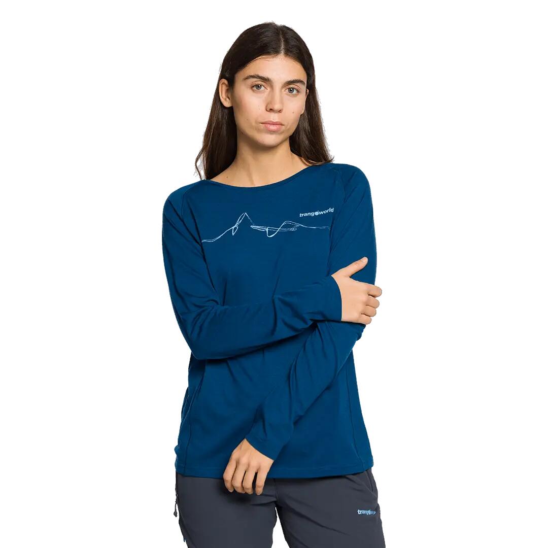 Camiseta manga larga para Mujer Trangoworld Meru Azul 4/6