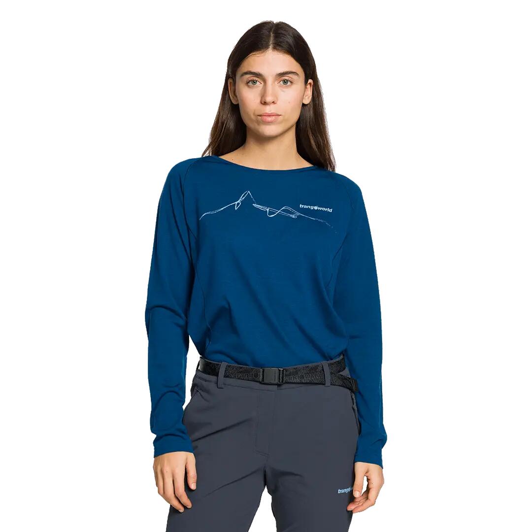 Camiseta manga larga para Mujer Trangoworld Meru Azul 2/6