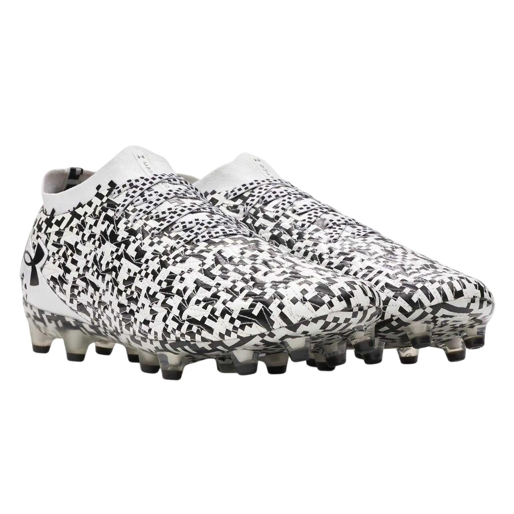 Scarpe Da Calcio Stampa GraficaUomo Under Armour Magnetico Pro Nero Bianco 4/5