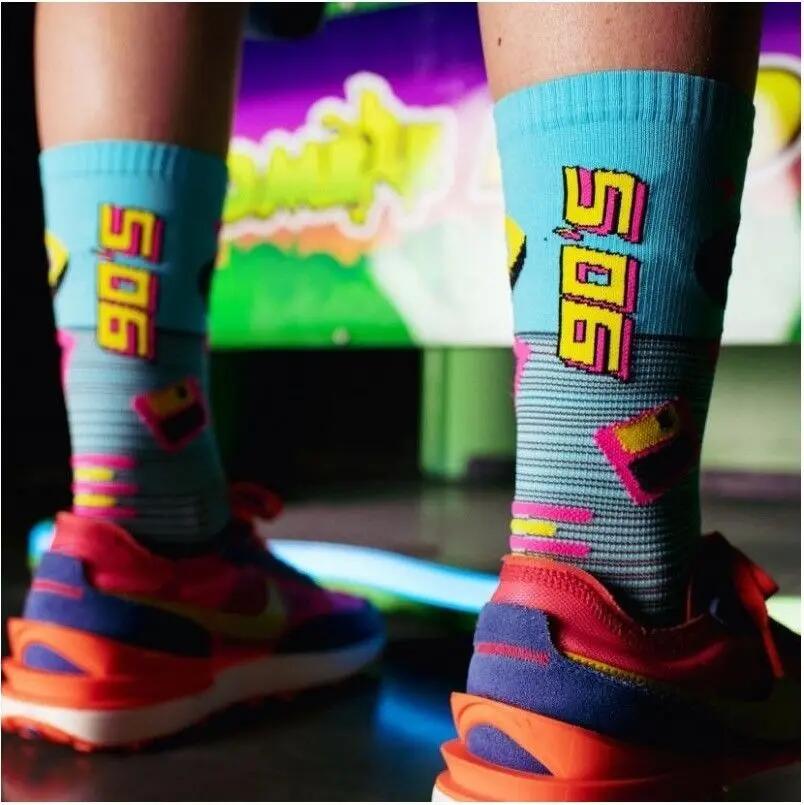 BV Sport Run Marathon Socken – 90er-Jahre-Kollektion – Blau/Schwarz 5/5