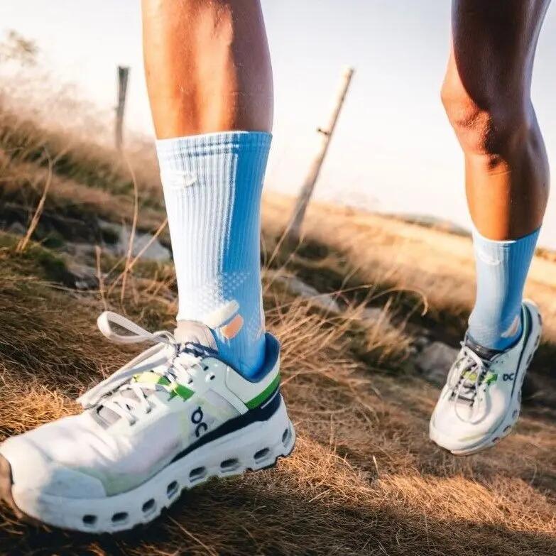 BV Sport Trail Ultra High sokken, blauw/oranje 4/5