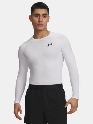 T-shirt Blanc manches longues HeatGear® pour homme Under Armour