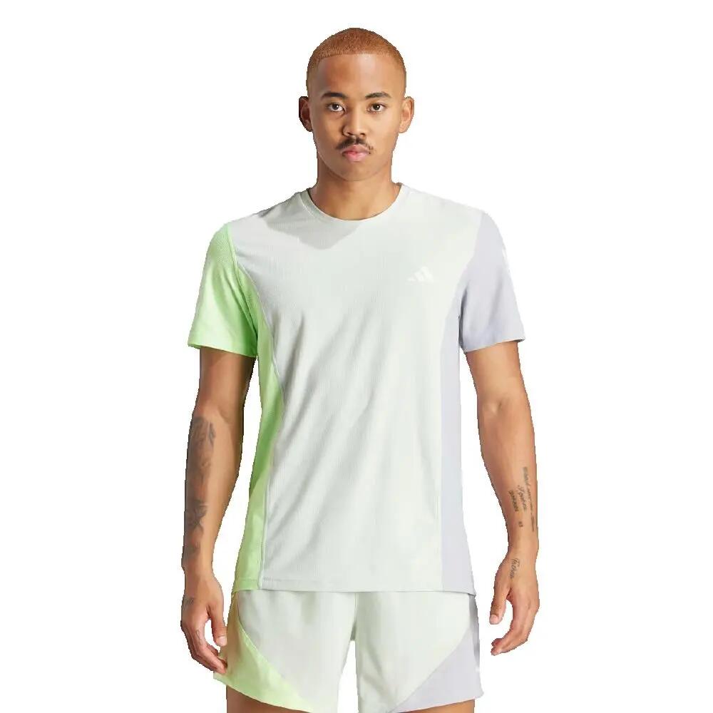 T-Shirt adidas White Own The Run Colorblock