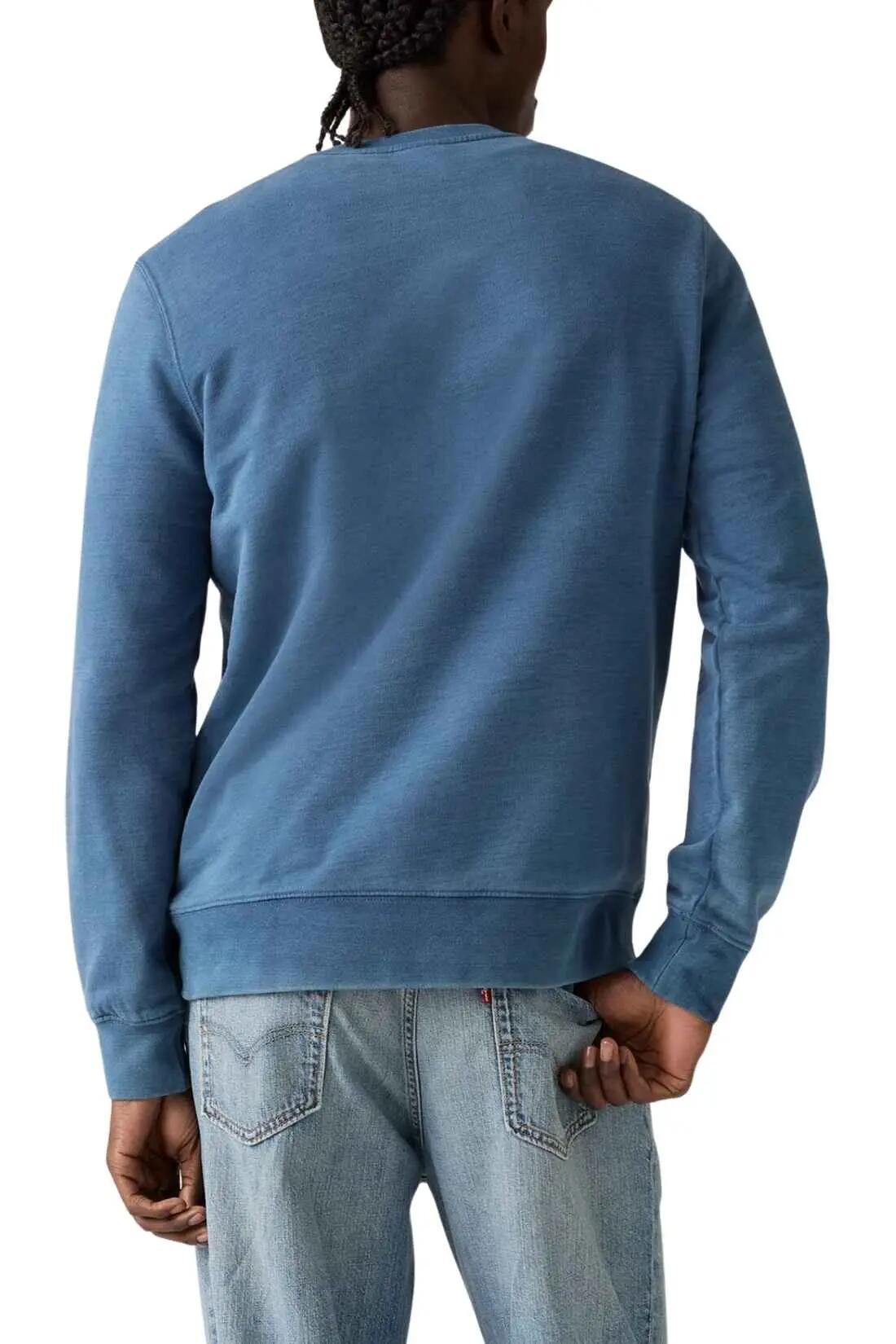 Herren - sportswear - sweatshirt - regular baumwolle, batwing - blau 3/5