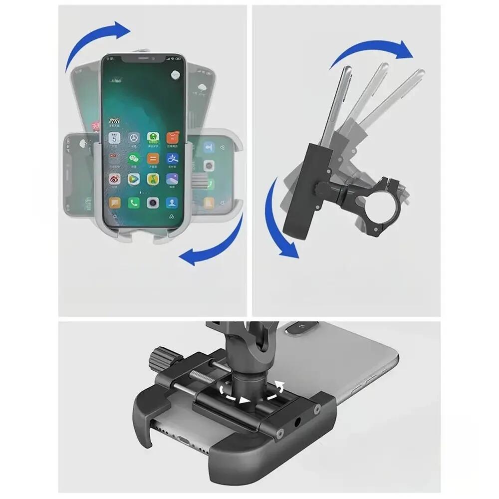 Handyhalterung Fahrrad Aluminium Drehung GUB P40 4/7