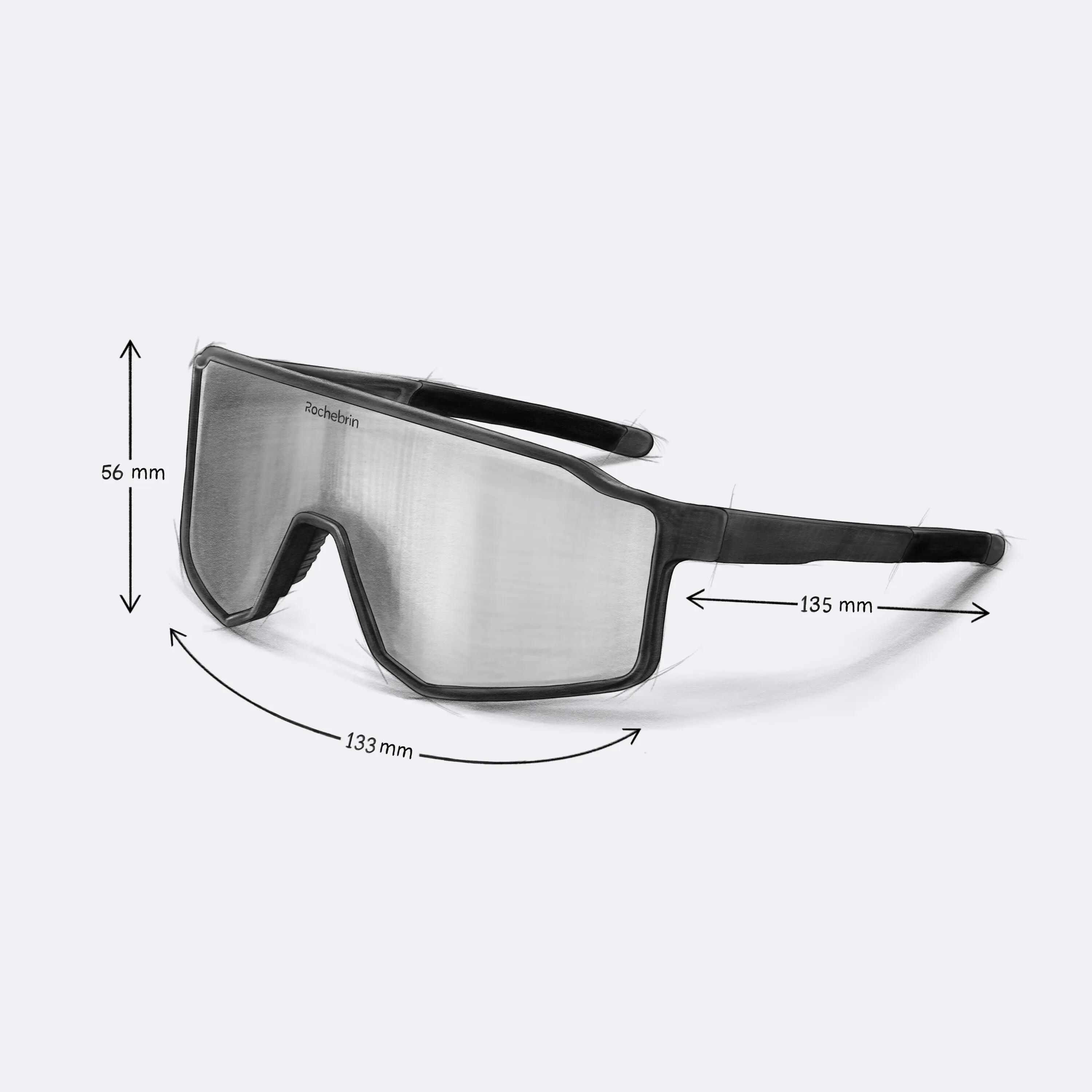 Lunettes de soleil enfant rose catégorie 3 antidérapantes running et vélo 5/5