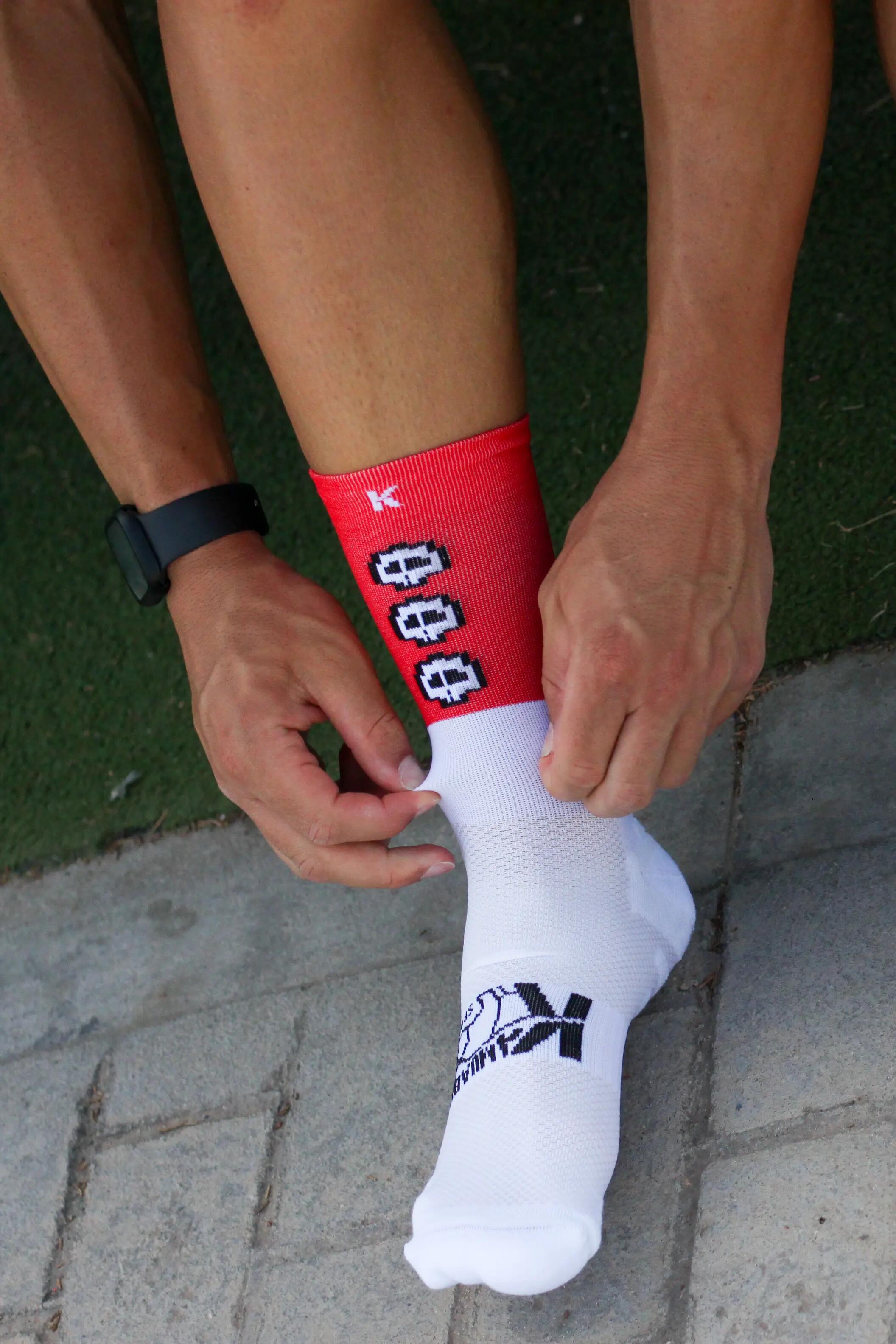 CALZINI "DON'T FOLLOW ME" Running - Rosso 9/9