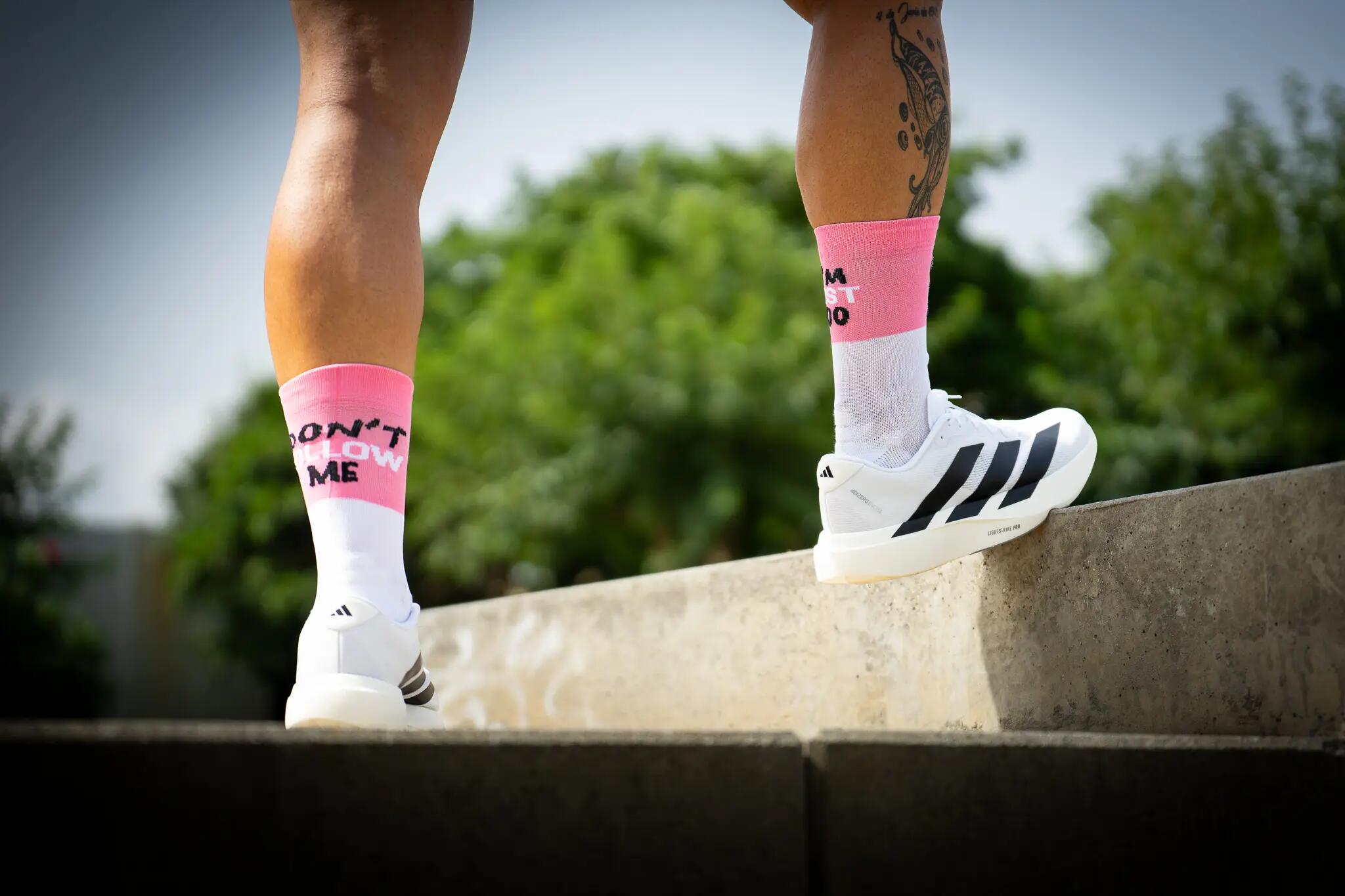 CALZINI "DON'T FOLLOW ME" Running - Rosa 7/8