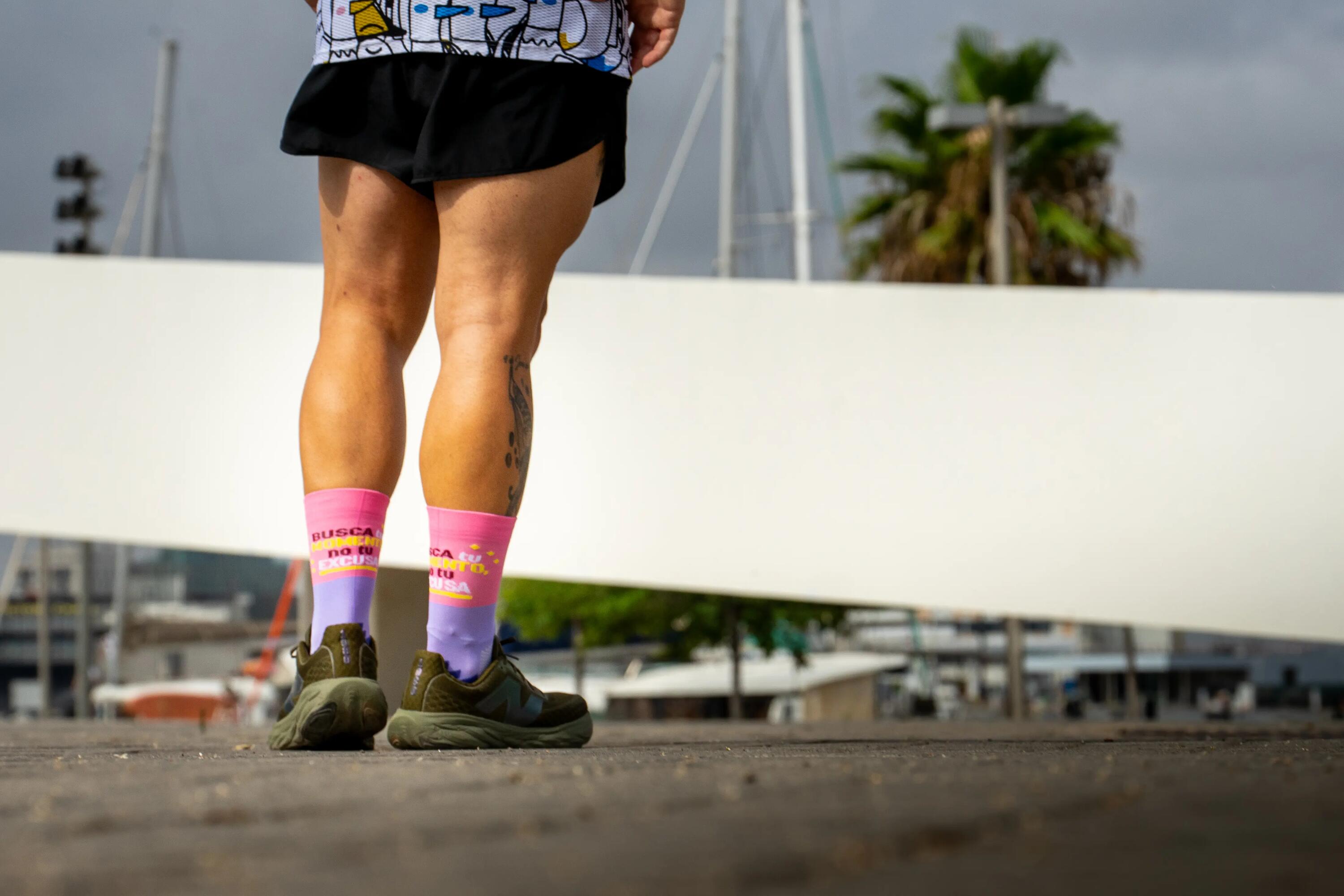 CALCETINES "NO EXCUSAS" de Running - Rosa/Fucsia 6/8
