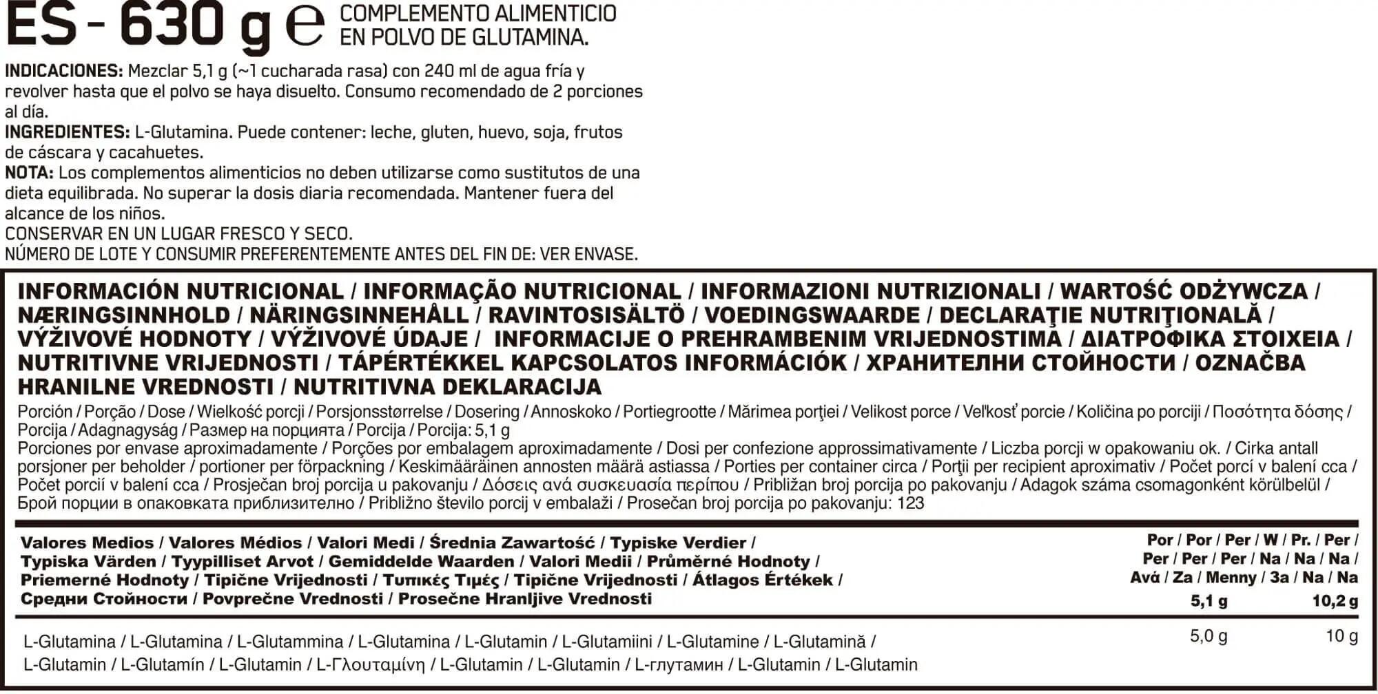 Glutaminepoeder - 630 g Optimum Nutrition 6/6