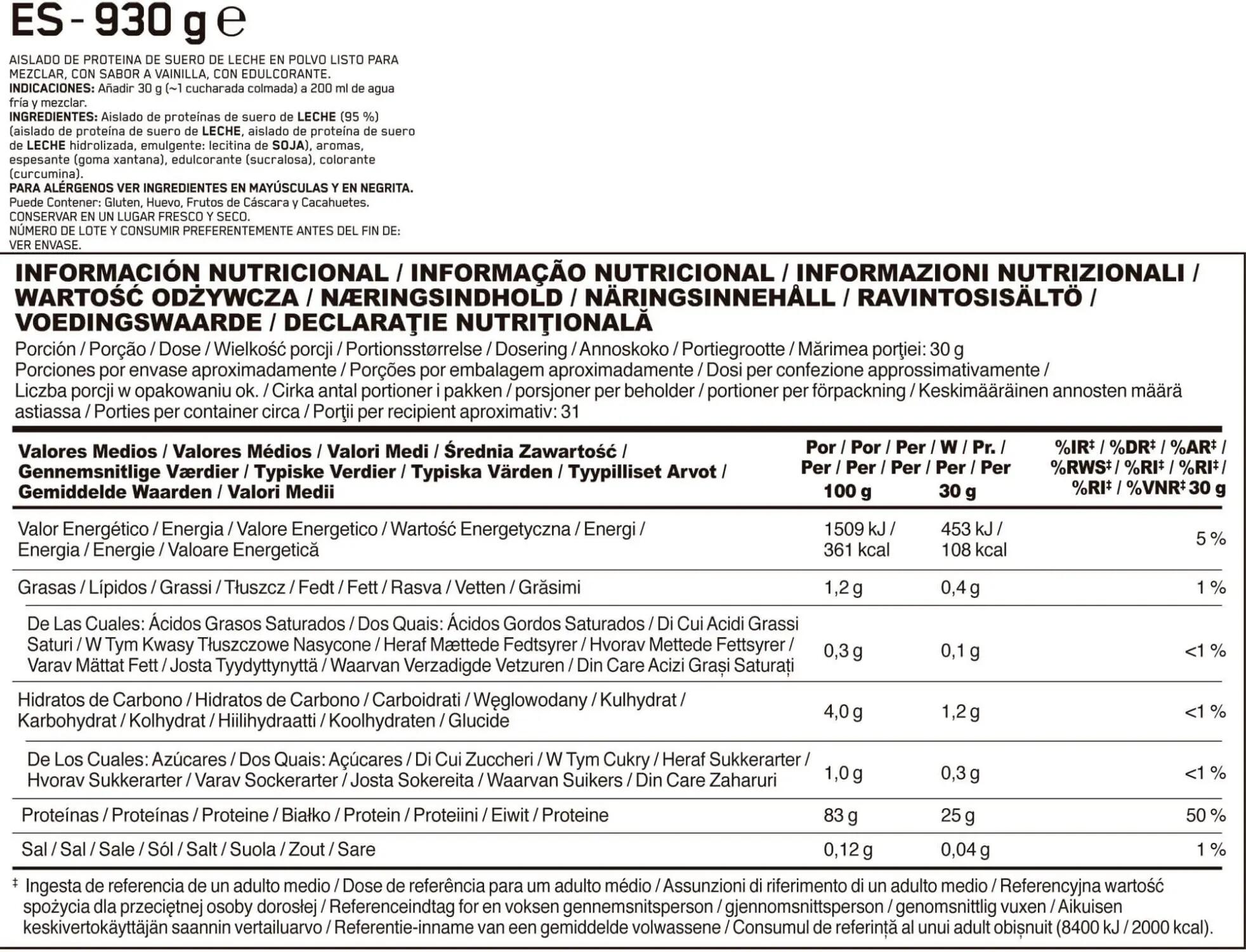 Whey isolate - Gold Standard Isolate - Vanille 6/6