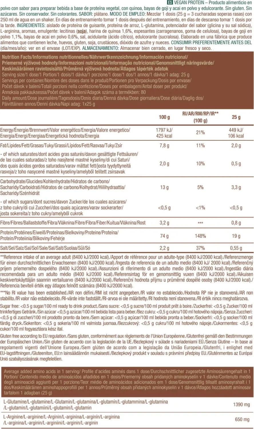 Veganistische proteïne - 2 kg Banana Biotech USA 5/5