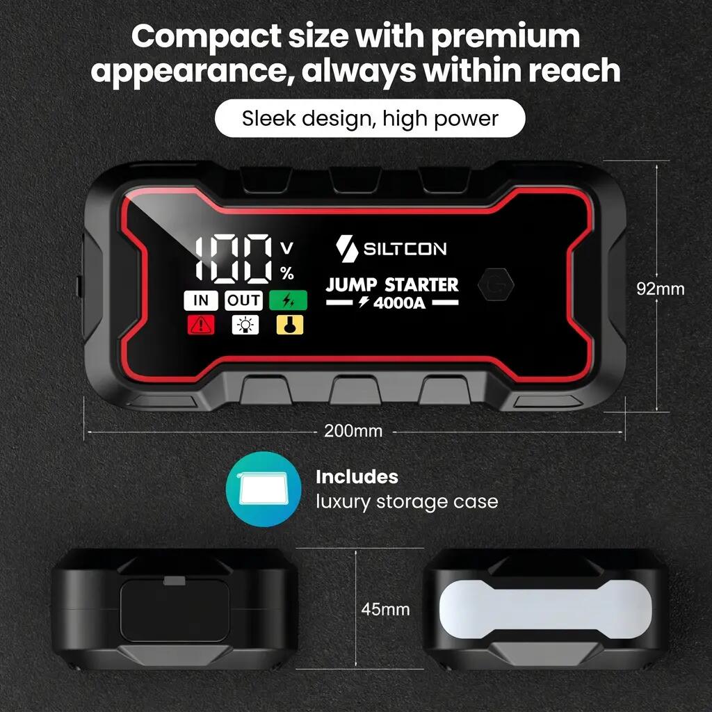Jumpstarter 12 V 4000 A powerbank 24000 mAh 3/13