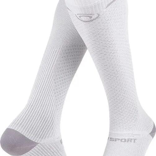 BV SPORT Light Run Compression Running Socks White