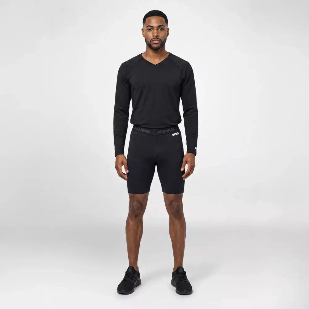 Cuissard cyclliste de Randonnée homme Thermique OKA Noir 3/3